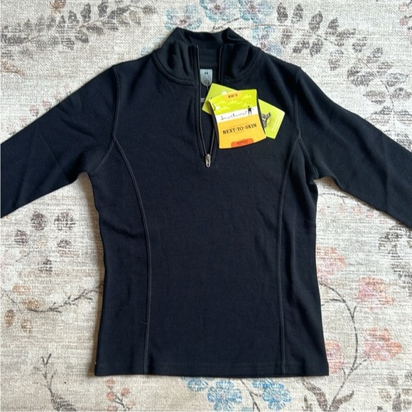 SmartWool Kid's Midweight Underwear Zip-T in Black NWT Size Medium - Picture 3 of 7